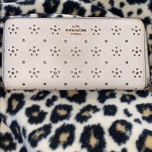 COACH zip around wallet